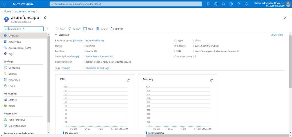 Build CI/CD Pipeline For Azure Container Instances